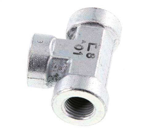 G 1/4'' Zinc plated Steel Tee 350 Bar - Hydraulic