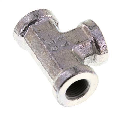 G 1/8'' Zinc plated Steel Tee 350 Bar - Hydraulic