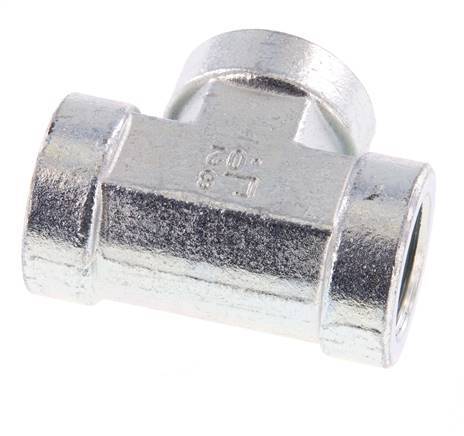 G 3/4'' Zinc plated Steel Tee 200 Bar - Hydraulic
