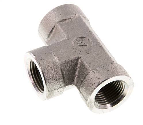 G 3/8'' Zinc plated Steel Tee 250 Bar - Hydraulic