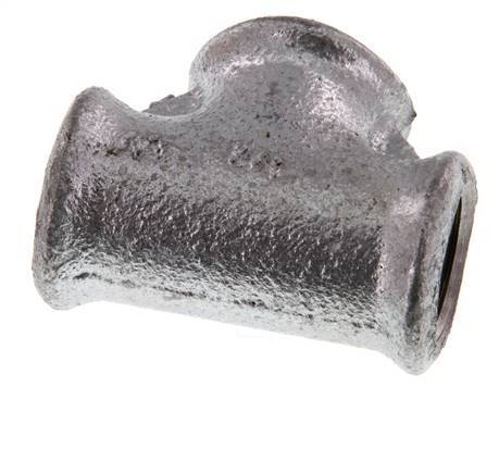 Rp 1/2'' Zinc plated Cast iron Tee 25 Bar [5 Pieces]