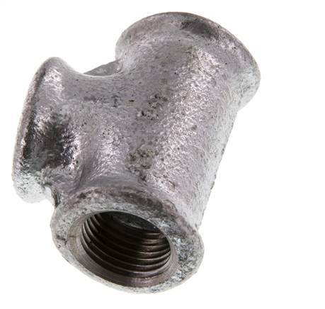 Rp 1/2'' Zinc plated Cast iron Tee 25 Bar [5 Pieces]