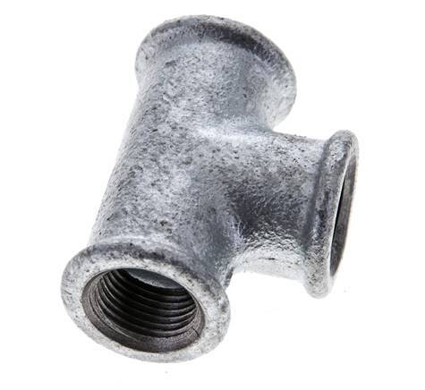 Rp 3/8'' Zinc plated Cast iron Tee 25 Bar [2 Pieces]