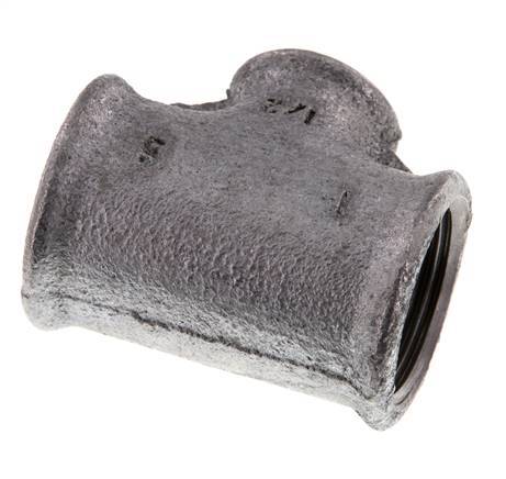 Rp 1'' x Rp 1/2'' Zinc plated Cast iron Tee 25 Bar [2 Pieces]