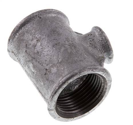Rp 1'' x Rp 3/8'' Zinc plated Cast iron Tee 25 Bar