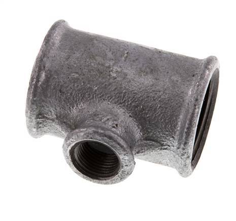 Rp 1'' x Rp 3/8'' Zinc plated Cast iron Tee 25 Bar