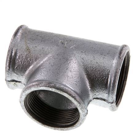 Rp 1 1/2'' Zinc plated Cast iron Tee 25 Bar
