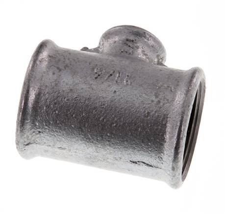 Rp 1 1/4'' x Rp 1/2'' Zinc plated Cast iron Tee 25 Bar