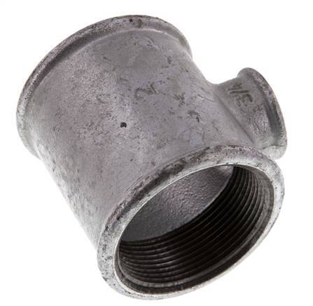 Rp 2'' x Rp 3/4'' Zinc plated Cast iron Tee 25 Bar