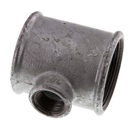 Rp 2'' x Rp 3/4'' Zinc plated Cast iron Tee 25 Bar