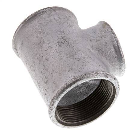 Rp 2'' x Rp 1 1/2'' Zinc plated Cast iron Tee 25 Bar