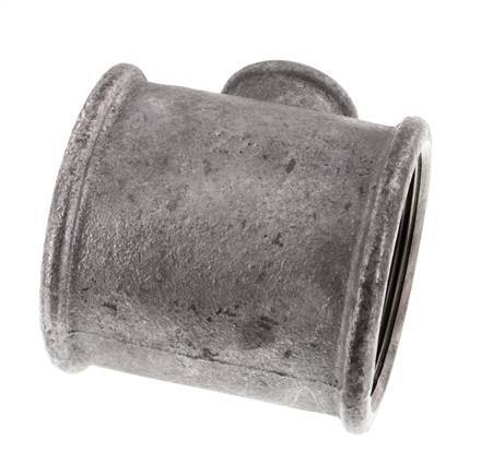 Rp 2 1/2'' x Rp 1'' Zinc plated Cast iron Tee 25 Bar