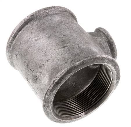 Rp 2 1/2'' x Rp 1'' Zinc plated Cast iron Tee 25 Bar