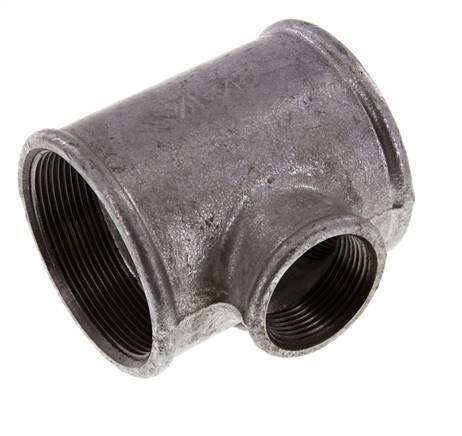 Rp 2 1/2'' x Rp 1 1/4'' Zinc plated Cast iron Tee 25 Bar
