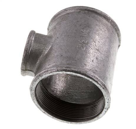 Rp 2 1/2'' x Rp 1 1/4'' Zinc plated Cast iron Tee 25 Bar