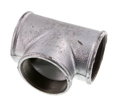 Rp 2 1/2'' Zinc plated Cast iron Tee 25 Bar