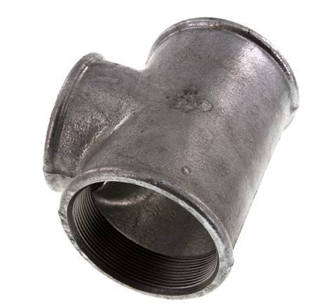 Rp 3'' x Rp 2 1/2'' Zinc plated Cast iron Tee 25 Bar