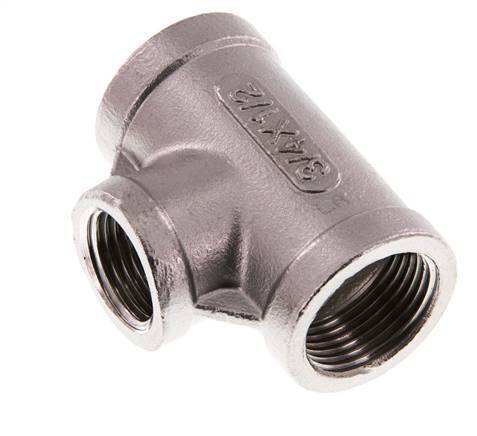 Rp 3/4'' x Rp 1/2'' Stainless steel Tee 16 Bar