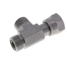 UNS 1''-14 F/M Zinc plated Steel Tee ORFS with union nut 400 Bar - Hydraulic