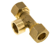 G 1/2'' x 16mm Brass Tee Compression Fitting 76 Bar DIN EN 1254-2