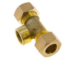G 1/2'' x 18mm Brass Tee Compression Fitting 67 Bar DIN EN 1254-2