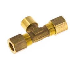 G 1/8'' x 8mm Brass Tee Compression Fitting 135 Bar DIN EN 1254-2