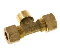 G 3/8'' x 12mm Brass Tee Compression Fitting 75 Bar DIN EN 1254-2