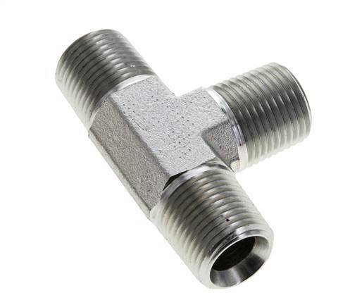1/2'' NPT Male Zinc plated Steel Tee 210 Bar - Hydraulic