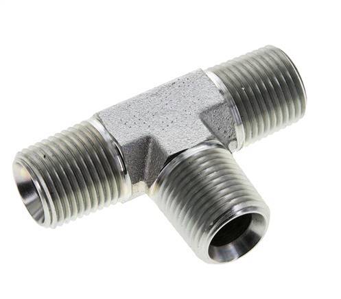 1/2'' NPT Male Zinc plated Steel Tee 210 Bar - Hydraulic