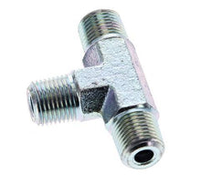 1/8'' NPT Male Zinc plated Steel Tee 345 Bar - Hydraulic