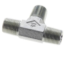3/8'' NPT Male Zinc plated Steel Tee 210 Bar - Hydraulic