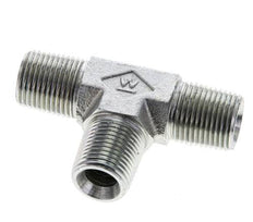 3/8'' NPT Male Zinc plated Steel Tee 210 Bar - Hydraulic