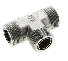 UN 1-7/16''-12 Male Zinc plated Steel Tee ORFS 400 Bar - Hydraulic