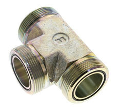 UN 2''-12 Male Zinc plated Steel Tee ORFS 250 Bar - Hydraulic