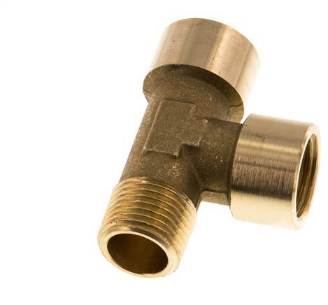 R 1/2'' x G 1/2'' M/F Brass Tee 16 Bar