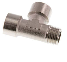 R 1/2'' x G 1/2'' M/F Nickel plated Brass Tee 16 Bar