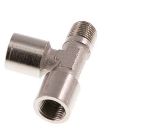 R 1/8'' x G 1/8'' M/F Nickel plated Brass Tee 16 Bar [2 Pieces]