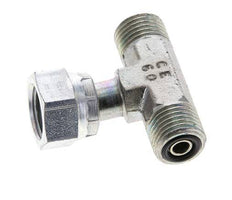 UNF 9/16''-18 M/F Zinc plated Steel Tee ORFS with union nut 630 Bar - Hydraulic