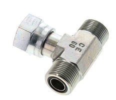 UNS 1''-14 M/F Zinc plated Steel Tee ORFS with union nut 400 Bar - Hydraulic