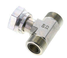 UN 1-7/16''-12 M/F Zinc plated Steel Tee ORFS with union nut 400 Bar - Hydraulic
