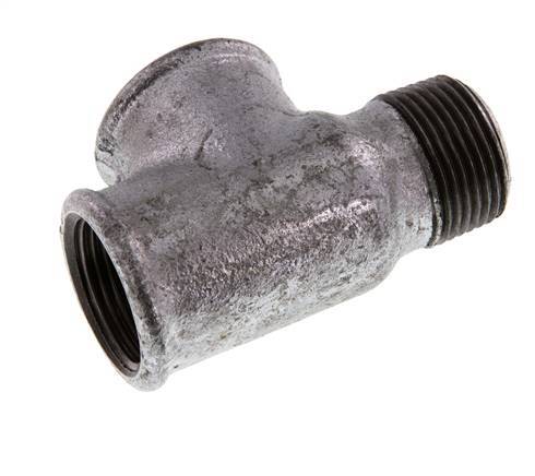 R 1'' x Rp 1'' M/F Zinc plated Cast iron Tee 25 Bar