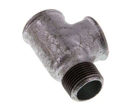R 1'' x Rp 1'' M/F Zinc plated Cast iron Tee 25 Bar