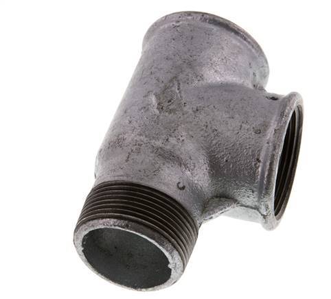 R 1 1/2'' x Rp 1 1/2'' M/F Zinc plated Cast iron Tee 25 Bar