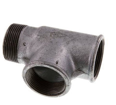 R 1 1/2'' x Rp 1 1/2'' M/F Zinc plated Cast iron Tee 25 Bar