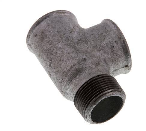 R 1 1/4'' x Rp 1 1/4'' M/F Zinc plated Cast iron Tee 25 Bar