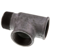 R 1 1/4'' x Rp 1 1/4'' M/F Zinc plated Cast iron Tee 25 Bar