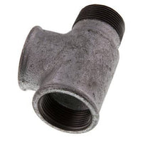 R 1 1/4'' x Rp 1 1/4'' M/F Zinc plated Cast iron Tee 25 Bar
