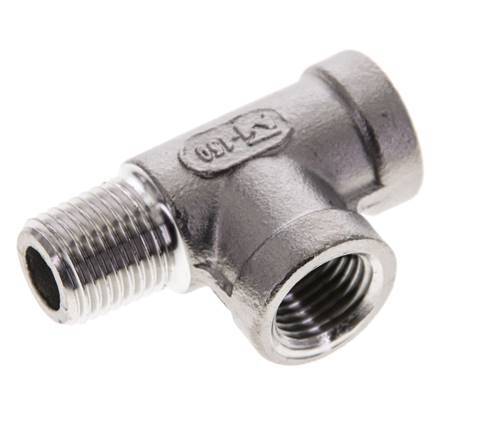 R 1/4'' x Rp 1/4'' M/F Stainless steel Tee 16 Bar