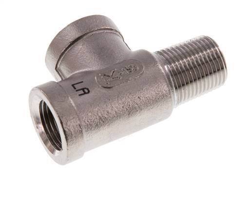 R 3/8'' x Rp 3/8'' M/F Stainless steel Tee 16 Bar