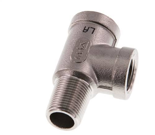 R 3/8'' x Rp 3/8'' M/F Stainless steel Tee 16 Bar